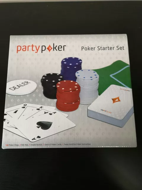 Party Poker - starter set game Playing Cards set Poker chips FAST/FREE Delivery