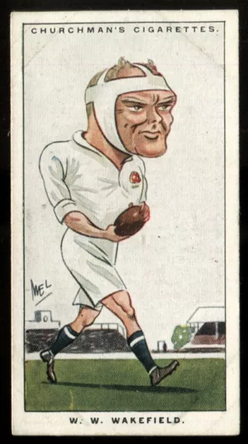 Tobacco Card, Churchman, MEN OF THE MOMENT IN SPORT, 1928,WW Wakefield,Rugby,#49