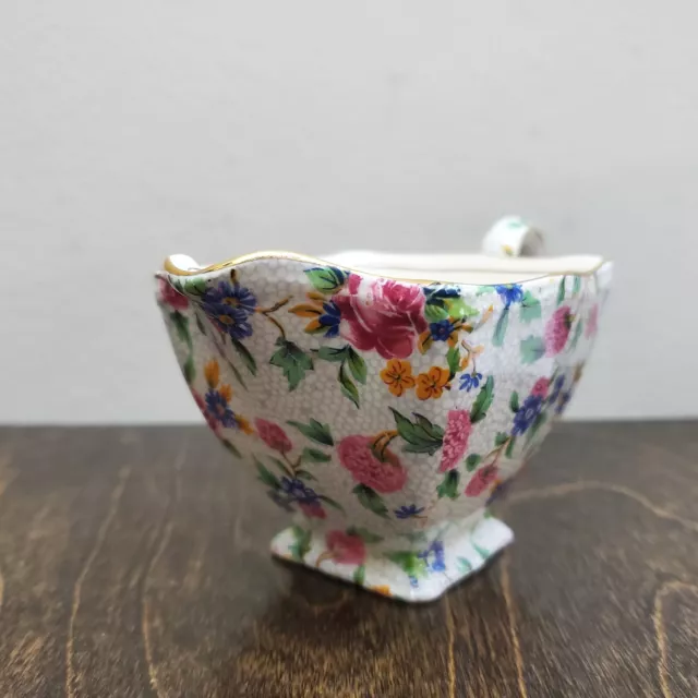 Royal Winton Grimwades Old Cottage Chintz Ascot Creamer Circa 1930s Pre 1960 Vtg 3