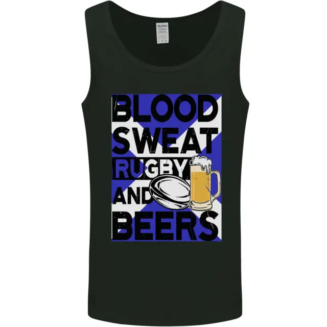 Gilet da uomo Blood Sweat Rugby and Beers Scozia divertente