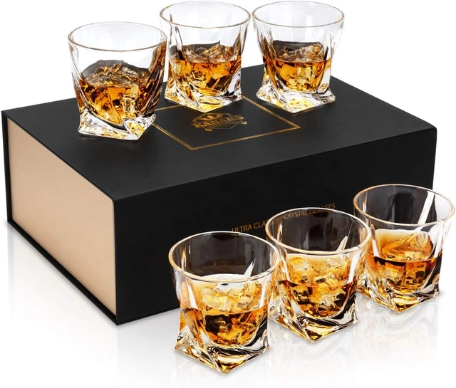 Set Di 6 Bicchieri Da Whisky In Cristallo - Twist Bar Tumbler, Per Cocktail E Distillati - Foto 8