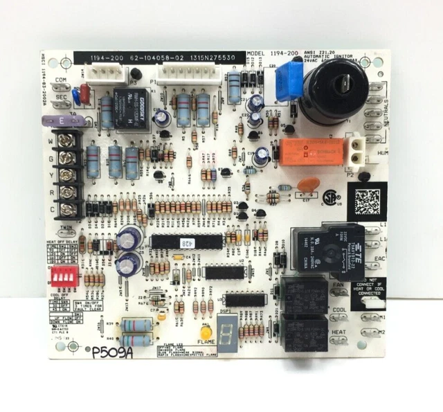 RHEEM RUUD 6210405802 Furnace Control Circuit Board 1194200 used 