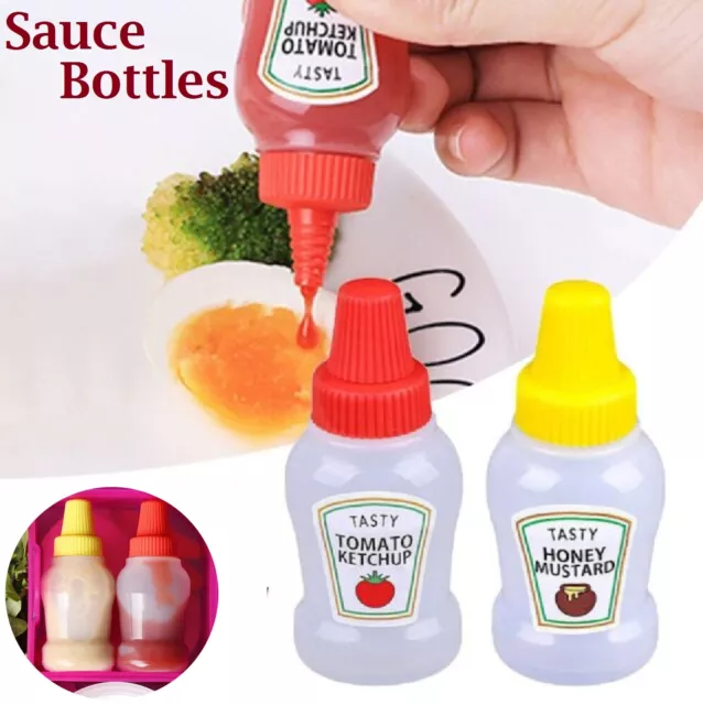 Mini BBQ Sauce Squeeze Bottle Sauce Bottles Ketchup Mustard Condiment Dispenser