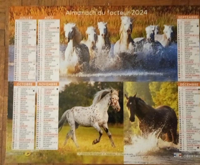 CALENDRIER ALMANACH DU facteur de la poste 2024 Qualité Prestige