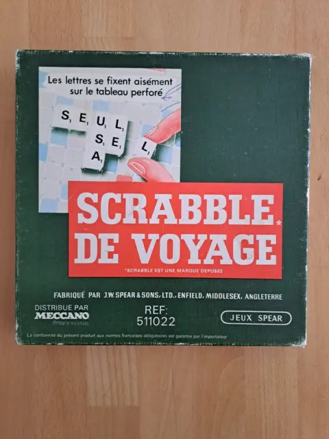 Scrabble de Voyage Jeu de Société Brettspiel Reise komplett franzöische Version