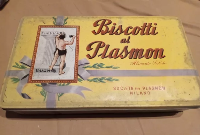 Scatola Di Latta Vintage Biscotti Al Plasmon Milano