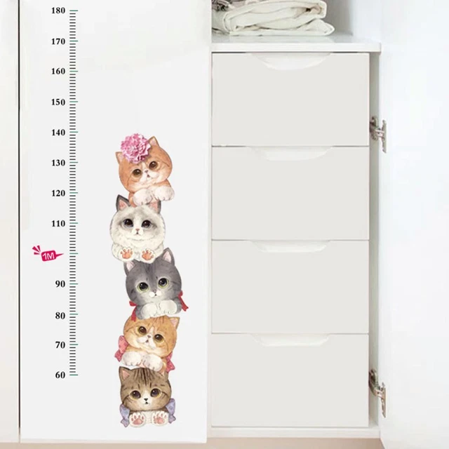 Height Scale Measure Growth Chart Wall Stickers For Bedroom