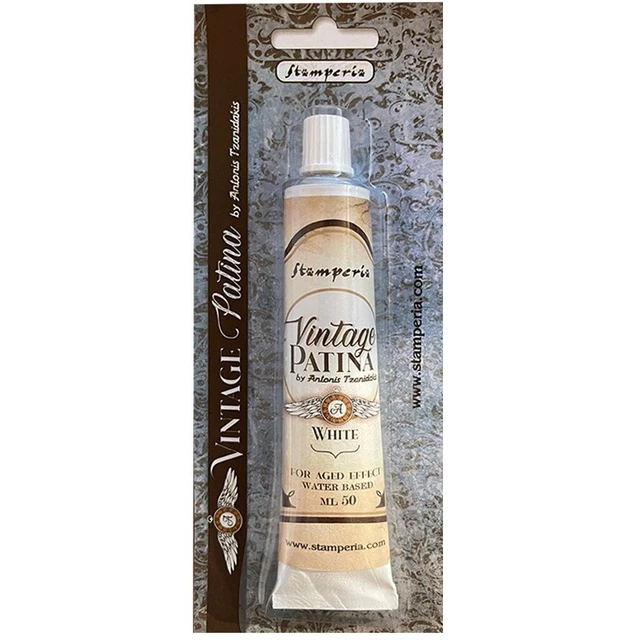 Stamperia Vintage Patina 50 ml-Blanco -KAOLVP01