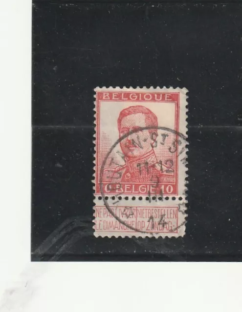 L6054 BELGIQUE  Timbre Y&T N° 111 de 1912-13 " " Oblitéré