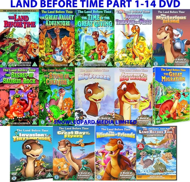 LAND BEFORE TIME Part 1-14 Dvd Complete Movie Cartoon Animated Film ...