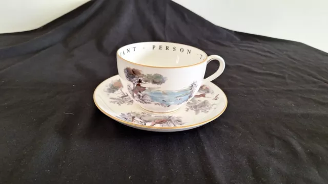 Royal Worcester Fine Bone China Cup & Saucer To A V. I. P. Hunting Scene