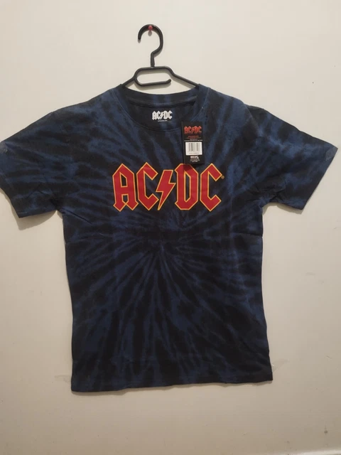 T-shirt Officiel AC/DC Logo Dip-Dye - Taille L, 100% Coton, Neuf Avec étiquettes