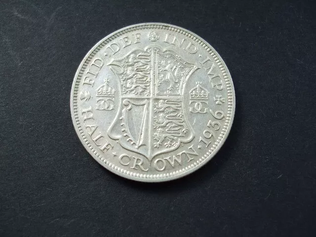 G.B 1936 George V Silver Half-Crown Coin