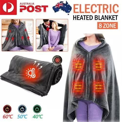USB Electric Heated Throw Blanket Warm Poncho Wrap Blanket Portable heated Shawl