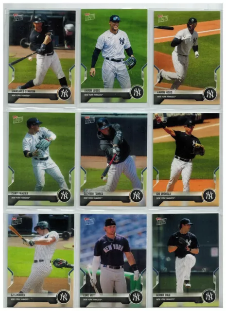 2021 Topps Now Road To Opening Day New York Yankees 15-Card Team Set Rare