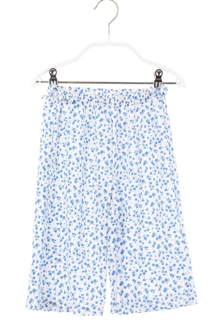 Pantaloni ZARA mutandine fiori stampa 86 bianco blu