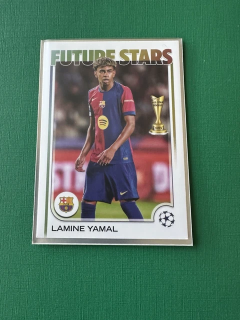 Carte Sport Lamine Yamal FC Barcelone 2024/25 Topps Future Stars /199 Aqua