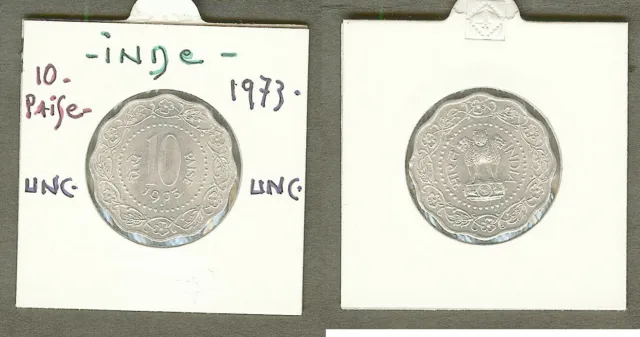 INDE 10 paise 1973