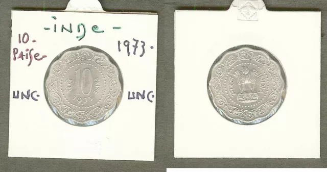 INDE 10 paise 1973