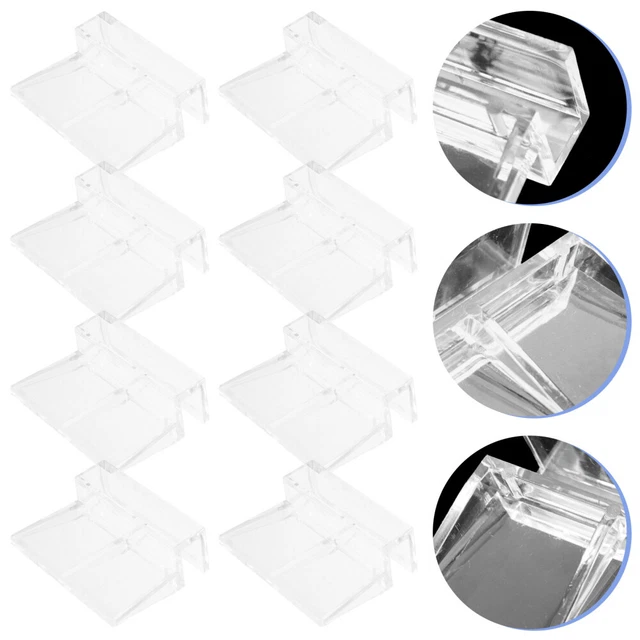 Clip Copertura Vetro Acquario LATRAT - 8 Pezzi Per Vetro 12 Mm, Supporto Universale Senza Bordi
