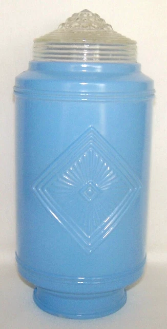 Antique Art Deco Skyscraper Torpedo Glass Lamp Shade