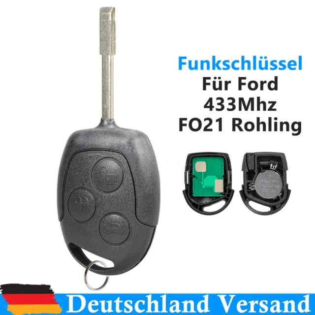 FUNK SCHLÜSSEL FERNBEDIENUNG 433Mhz FÜR FIESTA FOCUS FUSION KA MONDEO PUMA 4D60