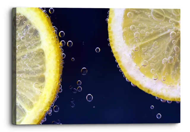 Stampa tela astratta cibo e bevande limone arte da parete immagine arredamento casa