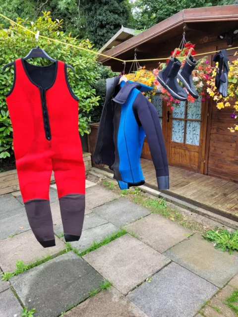 Semi dry wetsuit + jacket/boots & gloves
