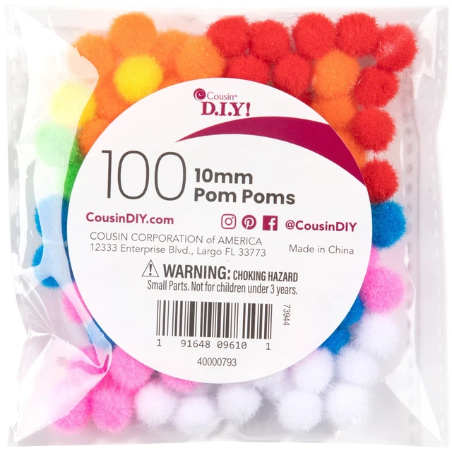 Pom-Poms 10mm 100/Paquete-Multi -POM40000-793