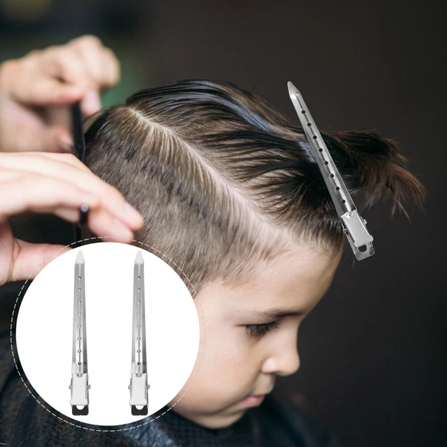 Clip di posizionamento parrucchiere clip per capelli alligatore capelli ferro argento