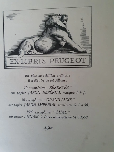 Plaquette Publicitaire Peugeot Independance 1933 + 4 fiches  PEUGEOT 201 et 301 3