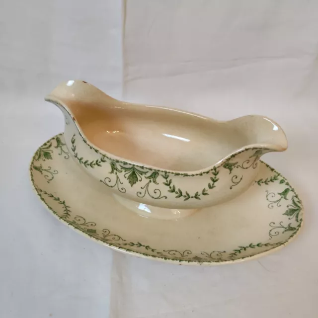 Saucière Service Thérèse De Sarreguemines En Terre De Fer