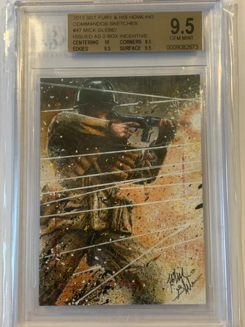 2011 Marvel SKETCHAFEX SERGEANT FURY  Sketch 1/1 Mick Glebe AUTO BGS 9.5..OP