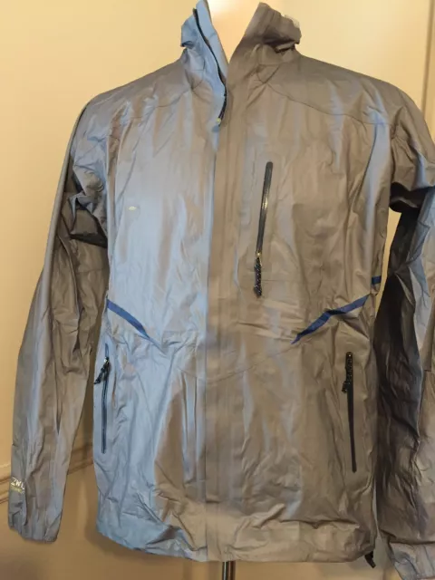 Mountain Hard Wear XL Men's Very Thin Light Weight Nylon Jacket Z Weld Gray Zip