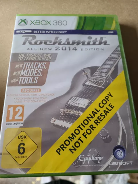 Rocksmith 2014 (Xbox 360, 2014) promotional copy new sealed