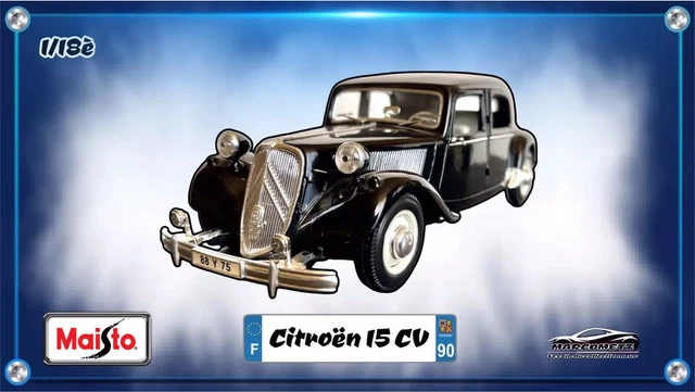 CITROEN TRACTION 15CV 6 CYLINDRES 1952 BLACK RED MAISTO 31821 1/18 SPECIAL EDIT