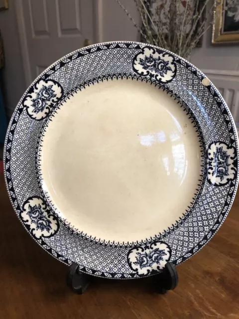 2 X REGAL OVAL BLUE & WHITE Dinner Plates 9” CERAMIC COLLECTIBLE 2