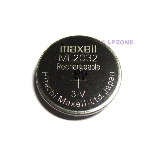 5x NEW!! Maxell ML2032 ML 2032 Rechargeable 3V Coin Cell Battery NEW!!