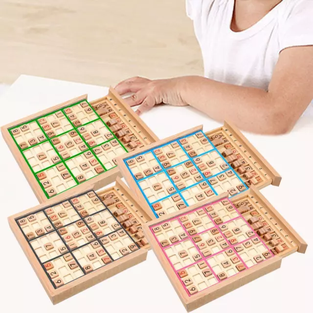 Jeu de société Sudoku en bois, jeu de bureau, jouet, casse-tête, cadeau de