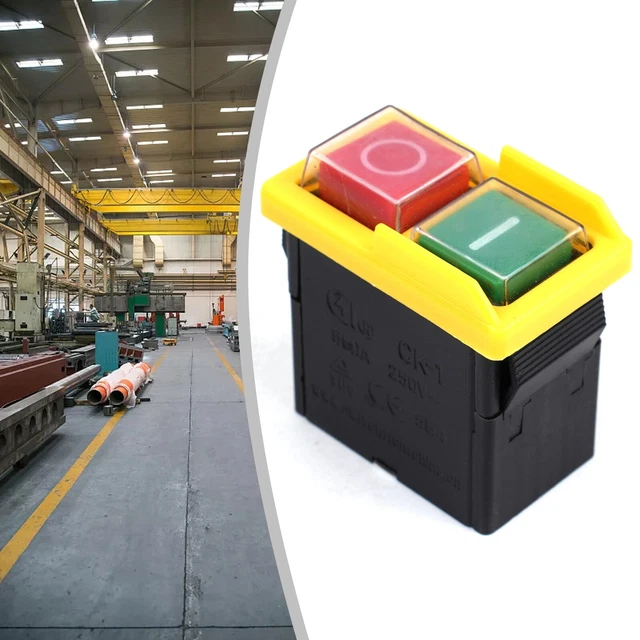 MAGNETIC PUSH BUTTON Safety Switch On Off Saw Cutter Switches ...