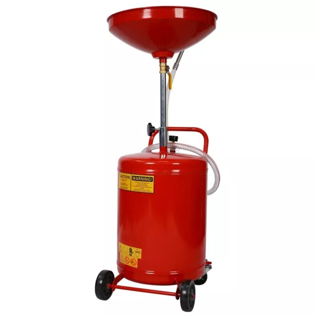Portable 18 Gallon Waste Adjustable Oil Lift Drain Industrial Fluid Drain Tank