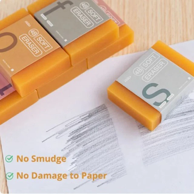 2PCS Soft Texture Soap Eraser Rubber 4b Eraser  Student