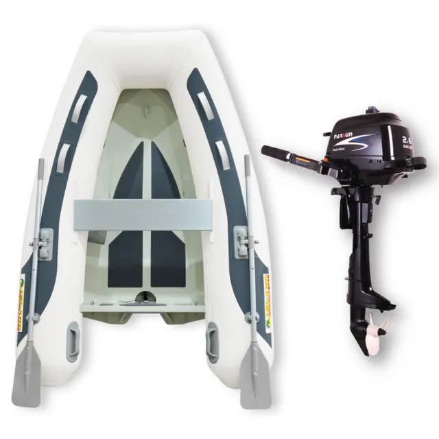 2.3m HYPALON ISLAND INFLATABLE RIB BOAT + 2.6HP PARSUN OUTBOARD ✱ PACKAGE DEAL ✱