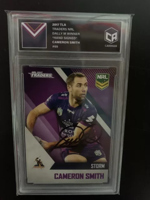 2017 TLA , NRL Traders CAMERON SMITH , Dally M Winner & Premiers , Signed