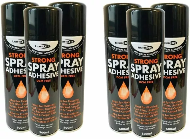 3 pz Bond it 500 ml Colla per tappeti adesivo spray industriale resistente aerosol