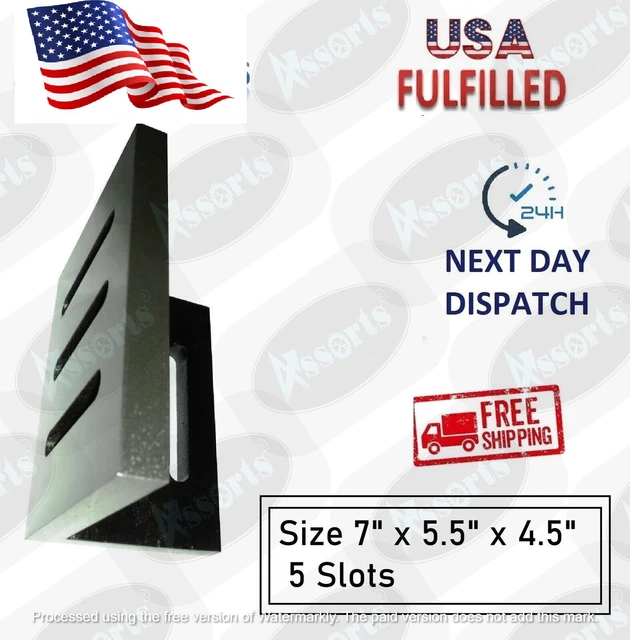 Caste Iron Slotted Angle Plate 7" x 5.5" x 4.5" Inches (USA Fulfilled)