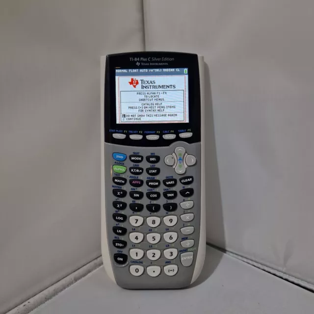 Texas Instruments TI84 Plus C Silver Edition Graphic Calculator Scientific TI84+