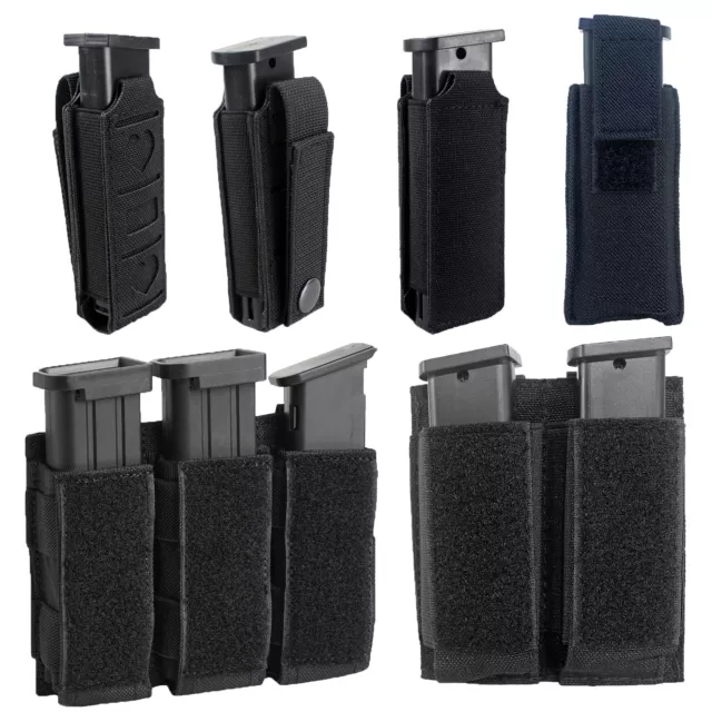 Black Magazine Pouch Single/Double/ Triple Mag Holster for Glock 9mm .40 .45 Cal