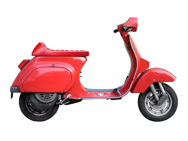 Vespa PK S XL 50 80 100 125 FASTBACK RED & WHITE PIPING SPORTS SEAT