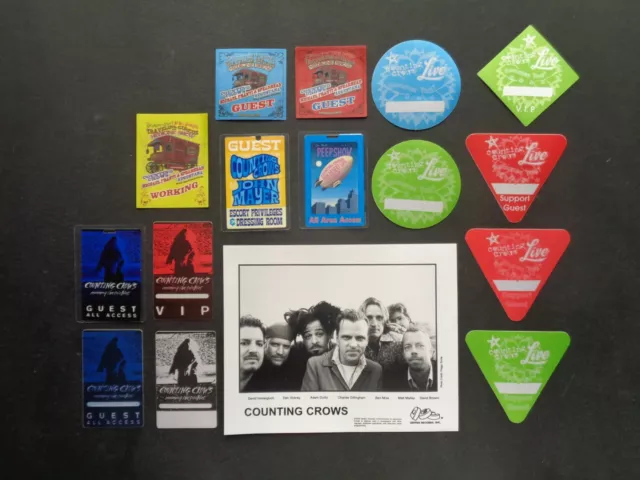 COUNTING CROWS,Promo photo,15 rare "OTTO"  Backstage passes,